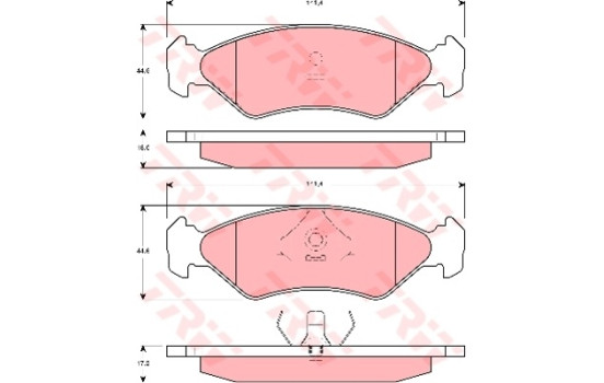 Brake Pad Set, disc brake COTEC GDB953 TRW