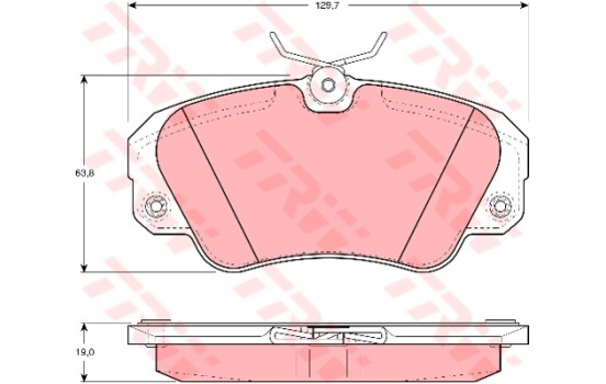 Brake Pad Set, disc brake COTEC GDB957 TRW