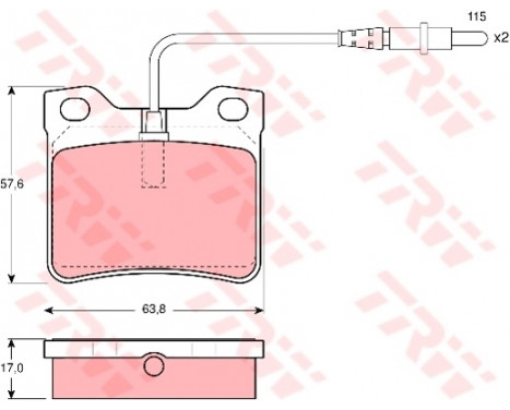 Brake Pad Set, disc brake COTEC GDB985 TRW