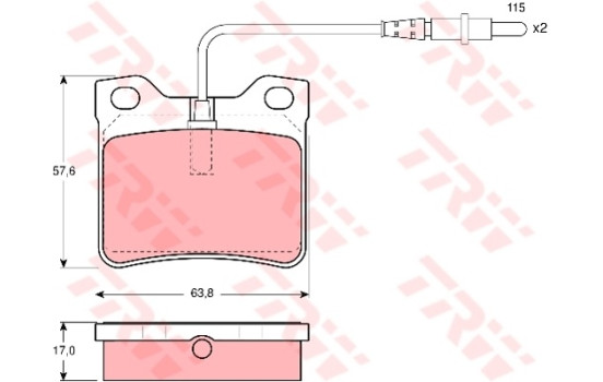 Brake Pad Set, disc brake COTEC GDB985 TRW