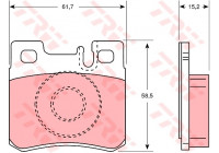 Brake Pad Set, disc brake COTEC GDB987 TRW