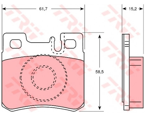 Brake Pad Set, disc brake COTEC GDB987 TRW