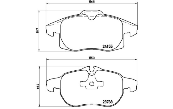 Brake Pad Set, disc brake DIRECTIONAL BRAKE PADS P 10 011 Brembo, Image 3