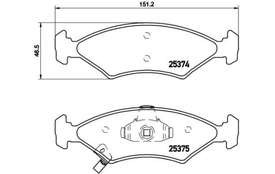 Brake Pad Set, disc brake DIRECTIONAL BRAKE PADS P 30 062 Brembo, Image 2