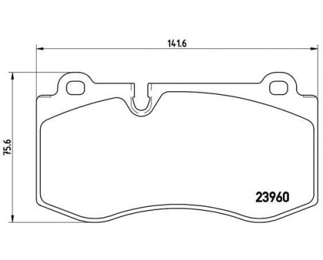 Brake Pad Set, disc brake DIRECTIONAL BRAKE PADS P 50 074 Brembo, Image 2