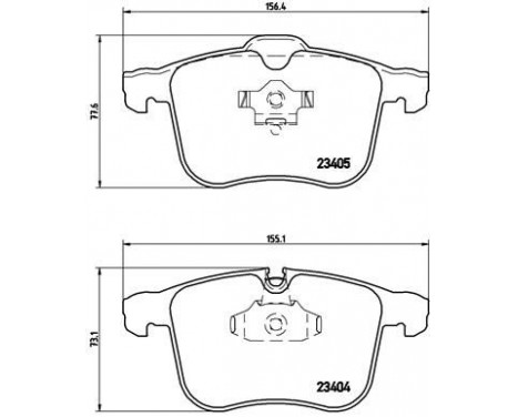 Brake Pad Set, disc brake DIRECTIONAL BRAKE PADS P 59 046 Brembo, Image 2