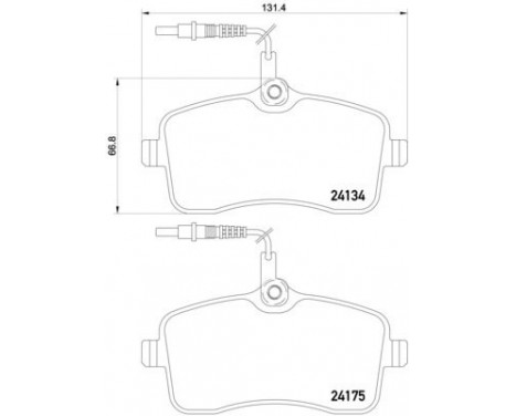 Brake Pad Set, disc brake DIRECTIONAL BRAKE PADS P 61 109 Brembo, Image 2