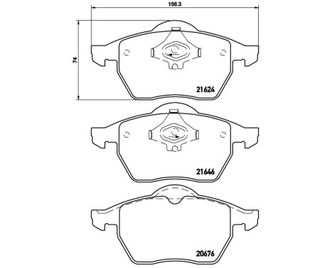 Brake Pad Set, disc brake DIRECTIONAL BRAKE PADS P 85 036 Brembo, Image 3