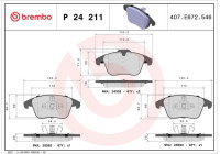Brake Pad Set, disc brake DIRECTIONAL BRAKE PADS P24211 Brembo
