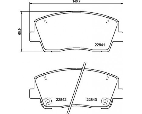 Brake Pad Set, disc brake DIRECTIONAL BRAKE PADS P30108 Brembo, Image 2