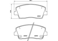 Brake Pad Set, disc brake DIRECTIONAL BRAKE PADS P30108 Brembo