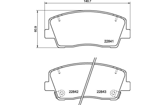 Brake Pad Set, disc brake DIRECTIONAL BRAKE PADS P30108 Brembo