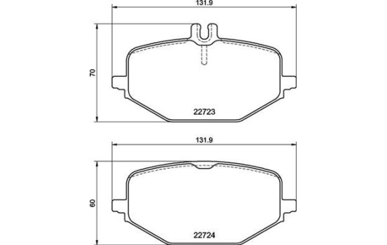 Brake Pad Set, disc brake DIRECTIONAL BRAKE PADS P50161 Brembo