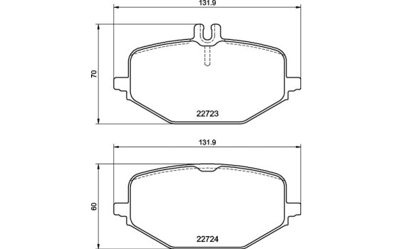 Brake Pad Set, disc brake DIRECTIONAL BRAKE PADS P50161 Brembo, Image 2