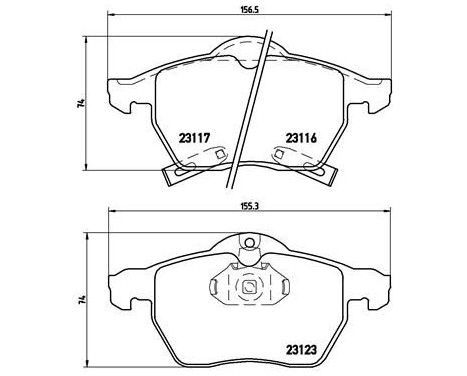 Brake Pad Set, disc brake DIRECTIONAL BRAKE PADS P59048 Brembo, Image 2