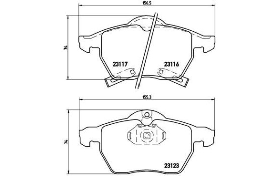 Brake Pad Set, disc brake DIRECTIONAL BRAKE PADS P59048 Brembo, Image 2