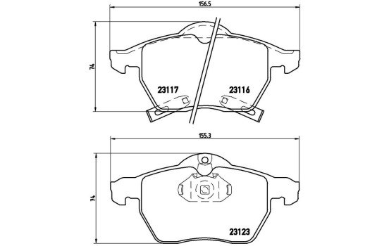 Brake Pad Set, disc brake DIRECTIONAL BRAKE PADS P59048 Brembo, Image 3