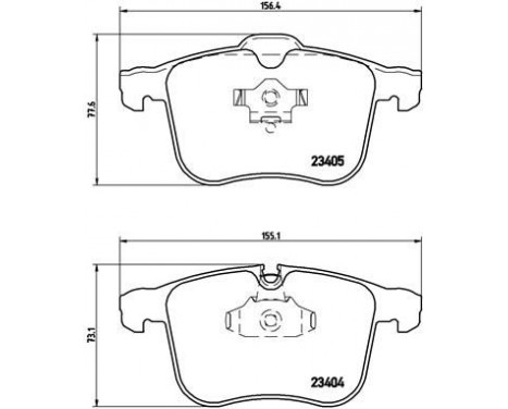 Brake Pad Set, disc brake DIRECTIONAL BRAKE PADS P59049 Brembo, Image 2