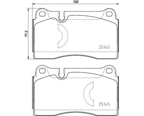 Brake Pad Set, disc brake DIRECTIONAL BRAKE PADS P85159 Brembo, Image 2