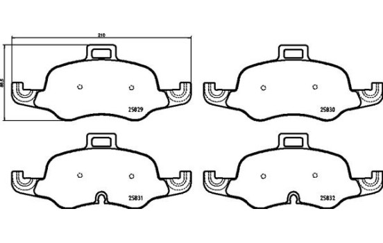 Brake Pad Set, disc brake DIRECTIONAL BRAKE PADS P85160 Brembo, Image 2