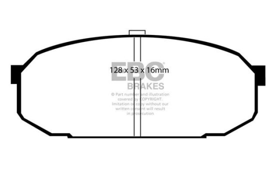 Brake pad set, disc brake DP1103 EBC