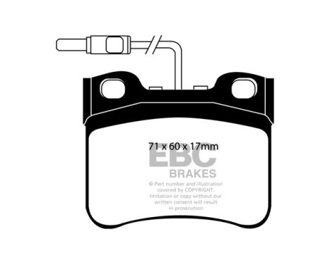 Brake pad set, disc brake DP1111 EBC