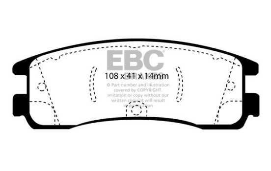 Brake pad set, disc brake DP1122 EBC