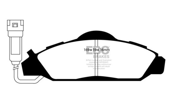 Brake pad set, disc brake DP1126 EBC