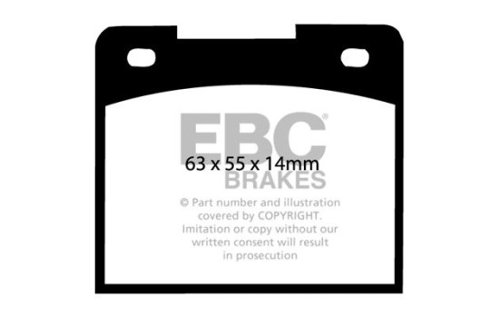Brake pad set, disc brake DP114 EBC