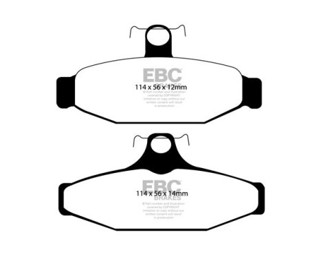 Brake pad set, disc brake DP1167 EBC