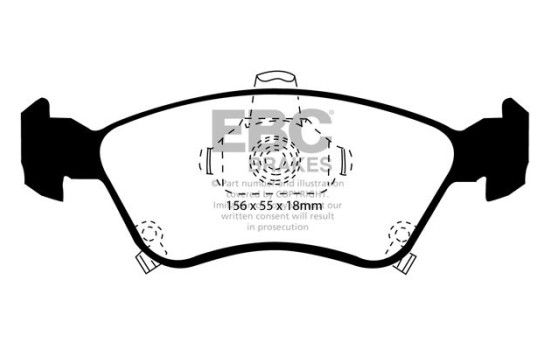 Brake pad set, disc brake DP1171 EBC