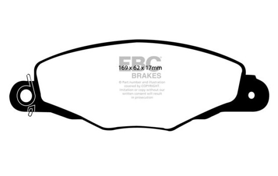 Brake pad set, disc brake DP1188 EBC