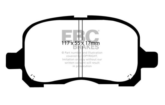 Brake pad set, disc brake DP1195 EBC