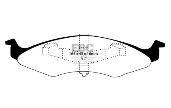Brake pad set, disc brake DP1202 EBC