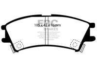 Brake pad set, disc brake DP1203 EBC