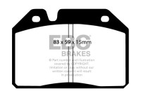 Brake pad set, disc brake DP121 EBC