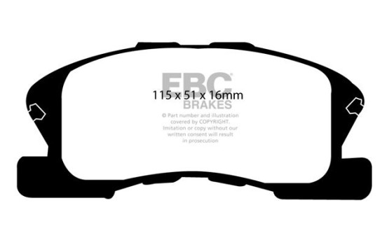Brake pad set, disc brake DP1217 EBC