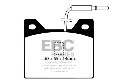 Brake pad set, disc brake DP122 EBC