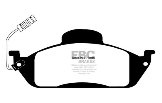 Brake pad set, disc brake DP1232 EBC