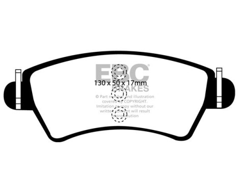 Brake pad set, disc brake DP1234 EBC