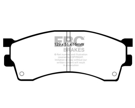 Brake pad set, disc brake DP1236 EBC