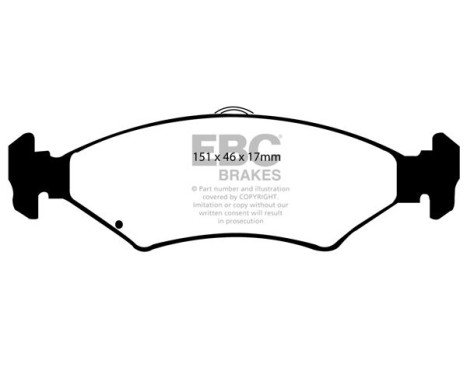 Brake pad set, disc brake DP1237 EBC