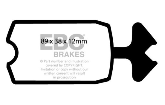 Brake pad set, disc brake DP131 EBC