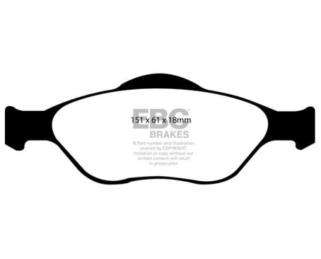 Brake pad set, disc brake DP1320 EBC