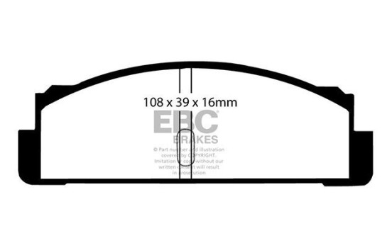 Brake pad set, disc brake DP133 EBC