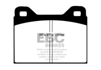 Brake pad set, disc brake DP135 EBC