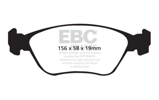Brake pad set, disc brake DP1362 EBC