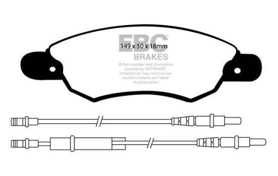 Brake pad set, disc brake DP1370 EBC