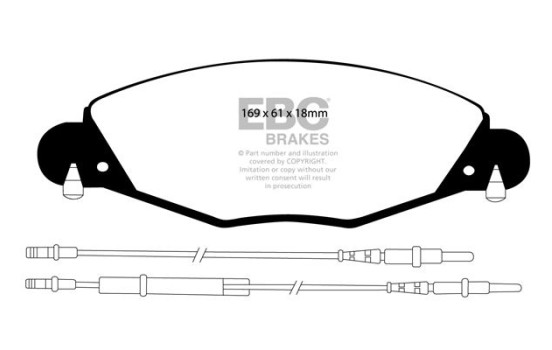Brake pad set, disc brake DP1372 EBC