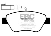 Brake pad set, disc brake DP1384 EBC